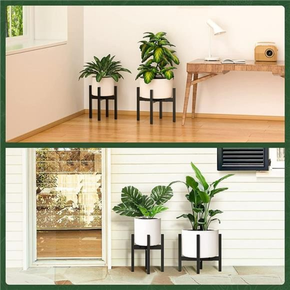 Adjustable Metal Plant Stand - Plants Holder for 8-14 " Indoor Outdoor -1 pack - Picture 6 of 6